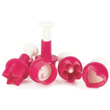 Lot de 5 découpoirs-éjecteurs de pâte à sucre