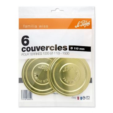 Lot 6 couvercles 110 mm pour terrines - Familia Wiss
