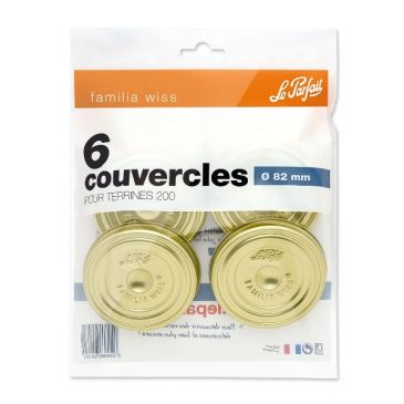 Lot 6 couvercles 82 mm pour terrines - Familia Wiss
