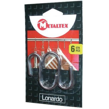 Lot de 6 crochets Lonardo 6 cm