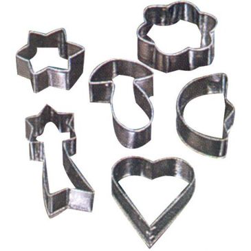 Lot de 6 découpoirs à pâtes en inox 