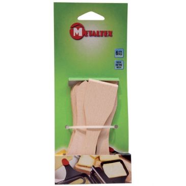 Lot de 6 spatules à raclette 