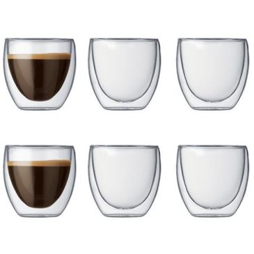 Lot  6 verres double paroi 8 cl - Pavina