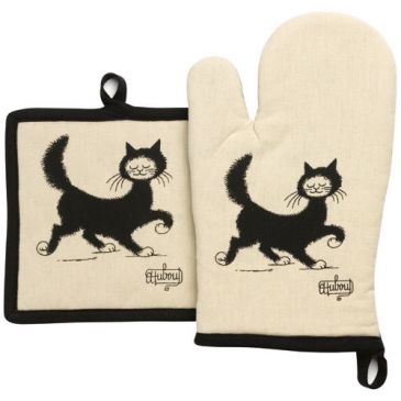 Lot Gant et Manique Beige Chat Balade - Dubout