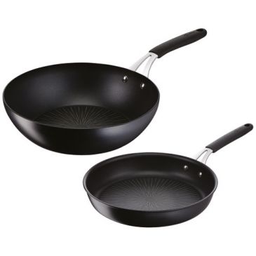 Lot Poêle 26 cm + Poêle wok 28 cm - Tempra