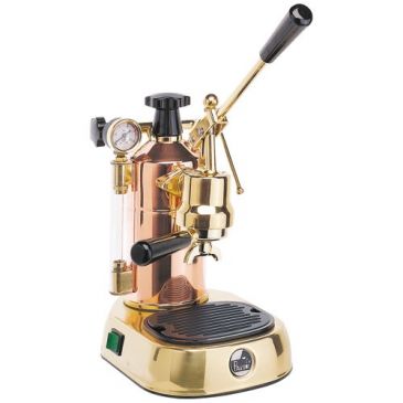 Machine expresso à levier Or Poignées Bois - Europiccola Pro - LPLPRG01EU