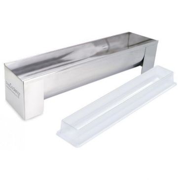 Moule à bûche inox 30 cm avec insert
