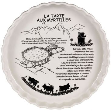 Moule à tarte 28 cm Crème - "La Tarte aux Myrtilles"