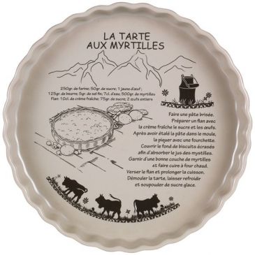 Moule à tarte 28 cm Taupe - "La Tarte aux Myrtilles"