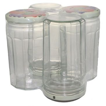 Pack 4 confituriers 645ml couvercle décor fruits