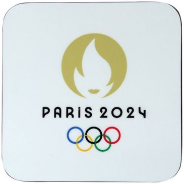 Pack 4 sous-verres Blanc - Paris 2024
