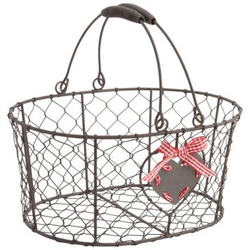 Panier en métal avec 2 anses mobiles 