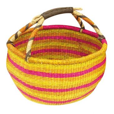 Panier Sahel de forme ronde en jonc 