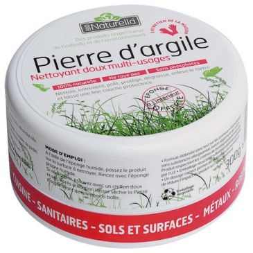 Pierre d'argile - nettoyant naturel multi-usages - pot de 300 g
