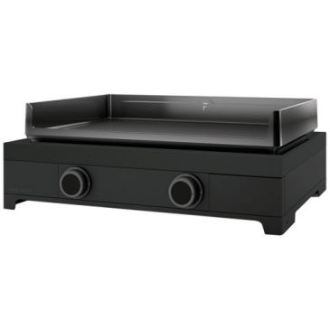 Plancha gaz 2 feux - Modern Acier Noir 60 - MODERNG60AN