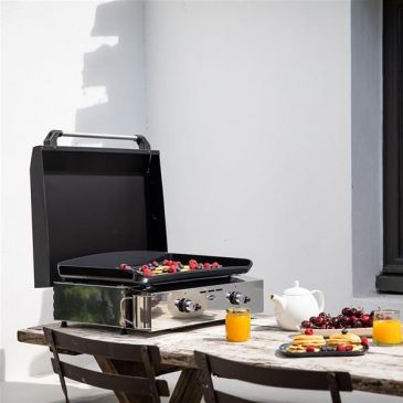 Plancha gaz 50 cm 2 feux - Initial 50 Inox - 555032010701