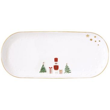 Plat à cake 34 x 15 cm - Let it Snow