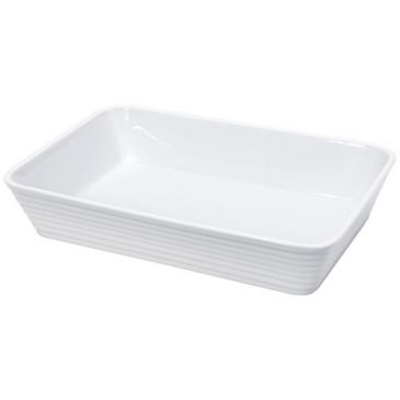 Plat à four rectangulaire 30 x 21 cm - Blanc