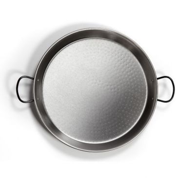 Plat à paëlla profond 40 cm en acier poli