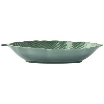 Plat creux 30 x 13 cm Feuille Tropicale Vert Foncé - Madagascar
