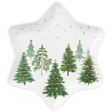 Plat de service Étoile 22,5 cm - Festive Trees