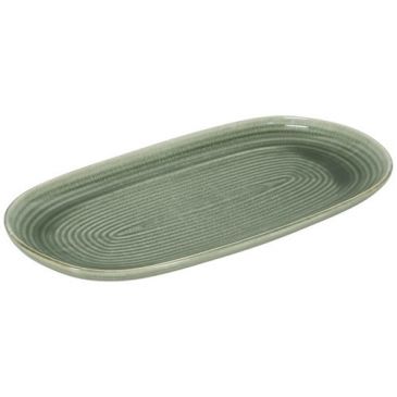 Plat de service ovale 33,5 x 18 cm Vert - Cameo
