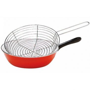 Poêle à friture 26 cm Rouge