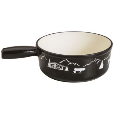 Poêlon à fondue 22 cm Noir - Montagne