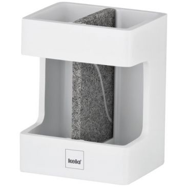 Porte-brosse à dents Blanc Mat & Aspect Pierre - Cube