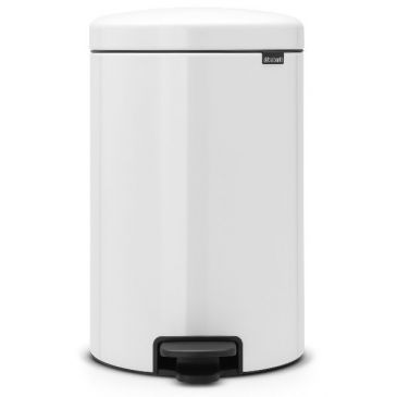 Poubelle à pédale 20 L Blanche - New Icon
