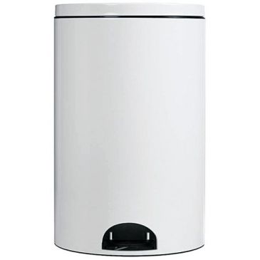 Poubelle à pédale 20 L Blanche - Élora