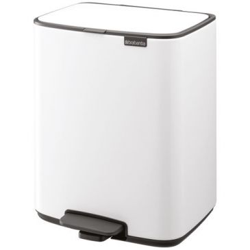 Poubelle à pédale 12 L Blanc - Bo