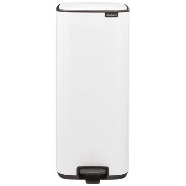 Poubelle à pédale 30 L Blanc - Bo
