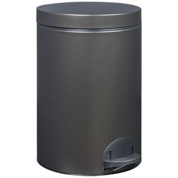 Poubelle à pédale 14 L Noir Basalte - Élora