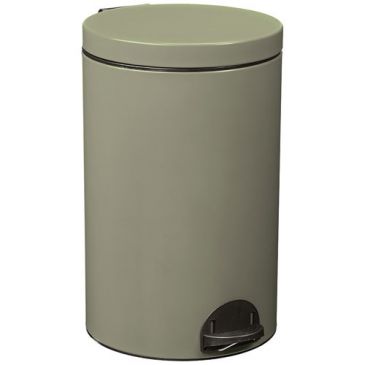 Poubelle à pédale 20 L Gris Vert - Élora