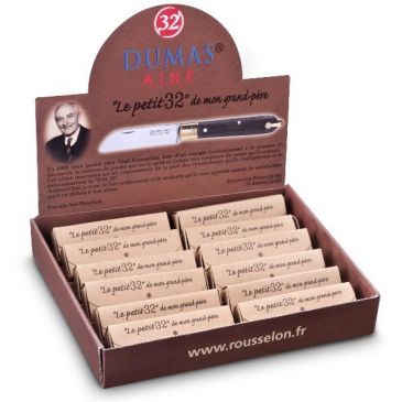 Présentoir 12 couteaux de poche 8 cm - Le petit 32 - 32 Dumas