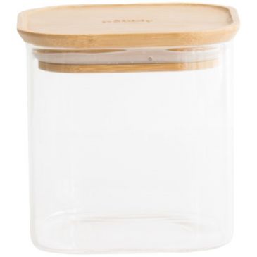 Pot de conservation carré 0,8 L - Bambou