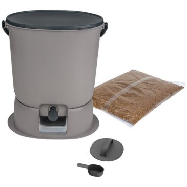 Composteur 15.3 L + socle Gris - Bokashi Essentiel 