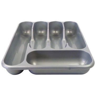 Range couverts 5 cases coloris gris
