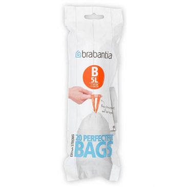 Rouleau 20 sacs poubelle Code B - 5 L - Perfect Fit