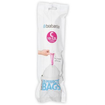 Rouleau 20 sacs poubelle Code C - 10/12 L - Perfect Fit