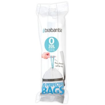 Rouleau 20 sacs poubelle Code O - 30 L - Perfect Fit
