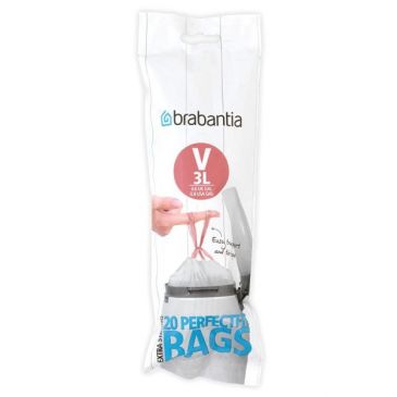 Rouleau 20 sacs poubelle Code V - 3 L - Perfect Fit