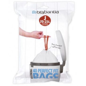 Paquet distributeur 40 sacs poubelle Code J - 23 L - Perfect Fit
