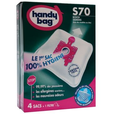 Sac aspirateur handy bag non tissé x4 bosch s70