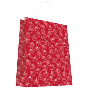 Sac cabas rouge 24x32cm
