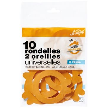Sachet 10 rondelles universelles 2 oreilles 70 mm - Super