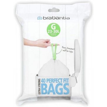 Paquet distributeur 40 sacs poubelle Code G - 23/30 L - Perfect Fit