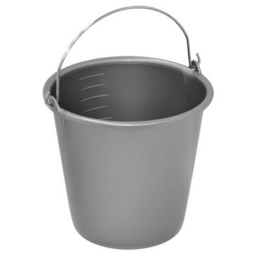 Seau ménage 12l anse métal silver