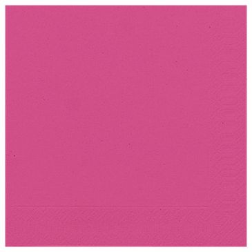Lot 20 serviettes 33 x 33 cm Fuschia